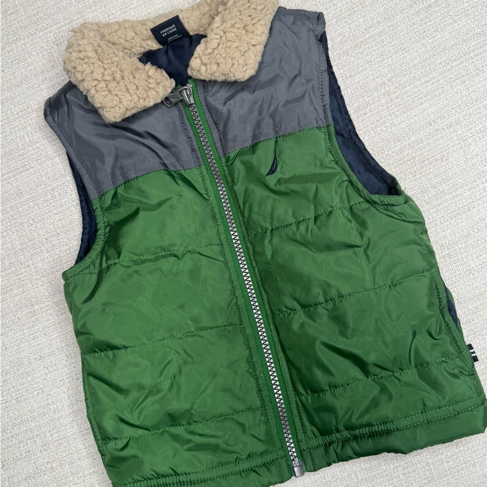 Nautica Olive and Charcoal Kids Vest